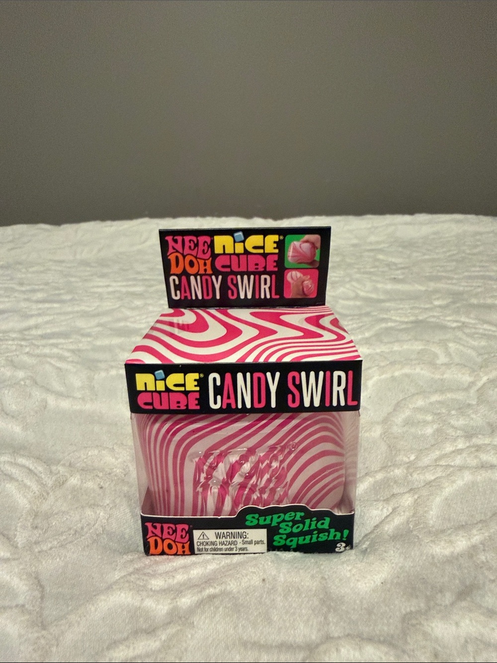 NWT NEEDOH Candy Swirl Squishy Toy - Pink